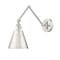 Z-Lite Gayson Wall Sconce, 1-Light, 7.5 In.W x 30.25 In.L x 7.5 In.H, Brushed Nickel/Clear 349S-BN - alternate 1
